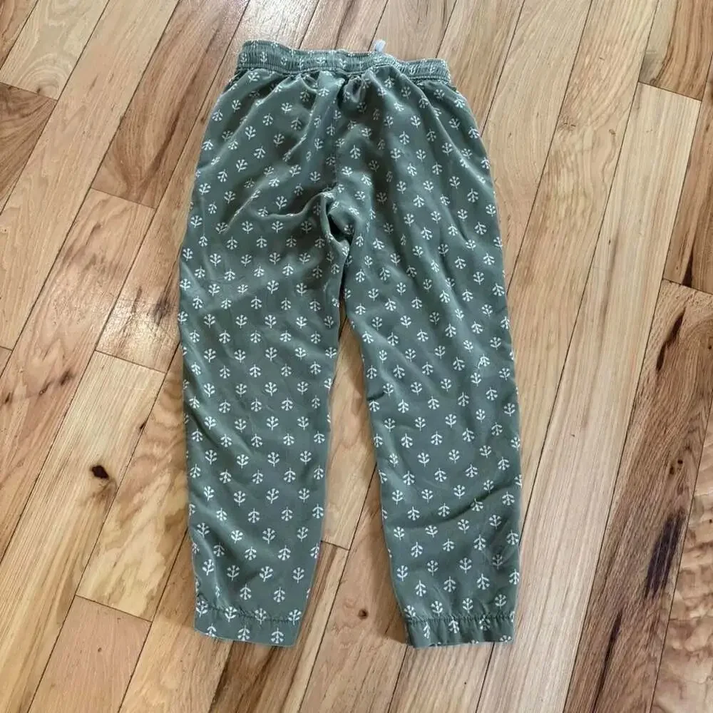 Old Navy Girls Floral Jogger Pants Green Size 8
